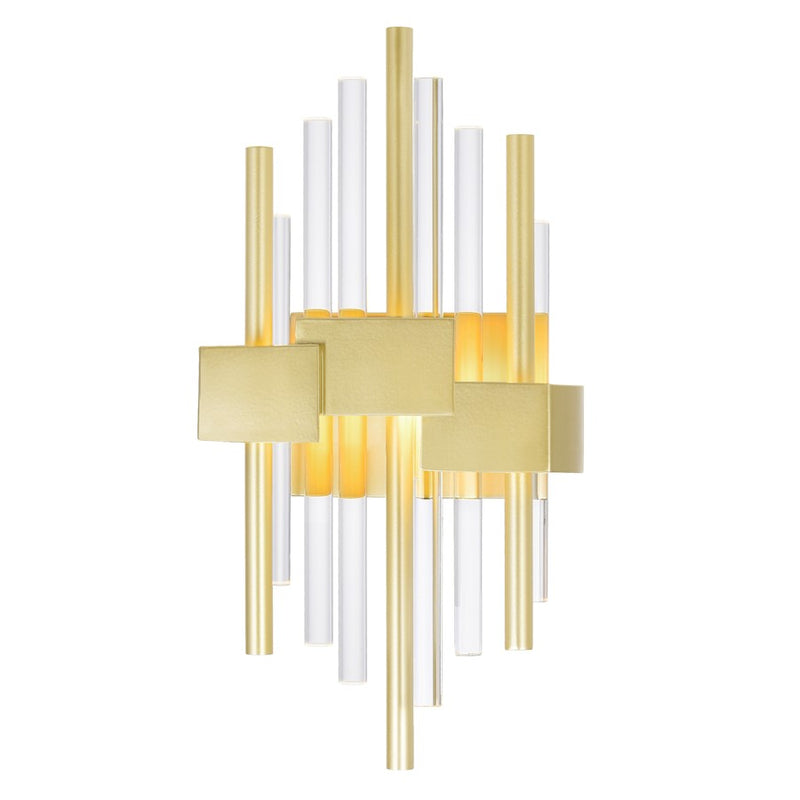 CWI Lighting Millipede Wall Light, Satin Gold