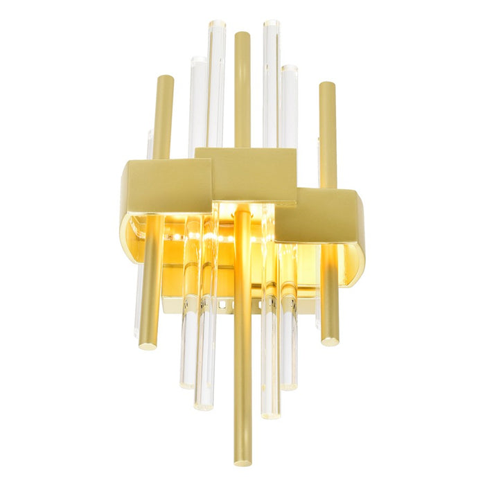 CWI Lighting Millipede Wall Light, Satin Gold