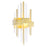 CWI Lighting Millipede Wall Light, Satin Gold