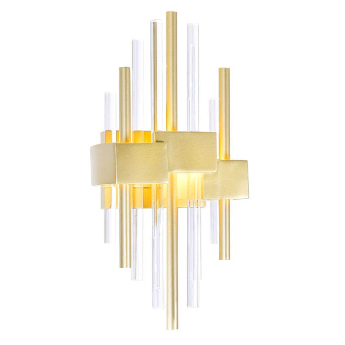 CWI Lighting Millipede Wall Light, Satin Gold