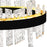 CWI Lighting Guadiana 24" Chandelier, Black/Satin Gold/Clear