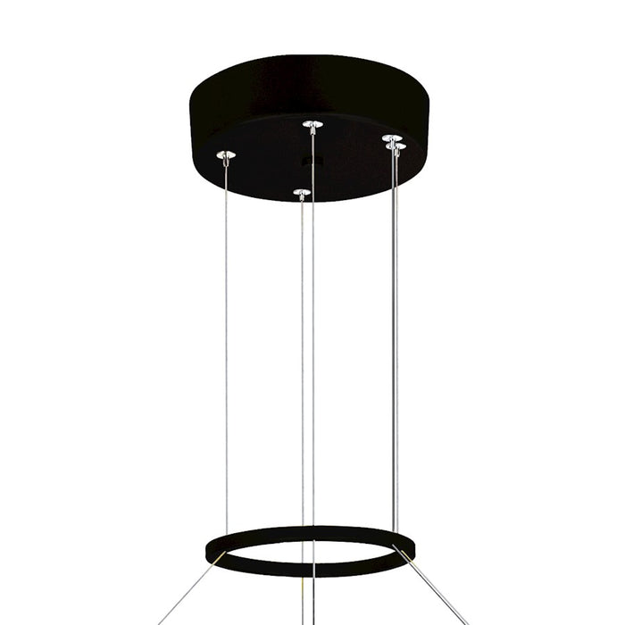 CWI Lighting Guadiana 24" Chandelier, Black/Satin Gold/Clear