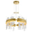 CWI Lighting Guadiana 24" Chandelier, Satin Gold/Clear - 1246P24-602-A