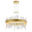 CWI Lighting Guadiana 24" Chandelier, Satin Gold/Clear