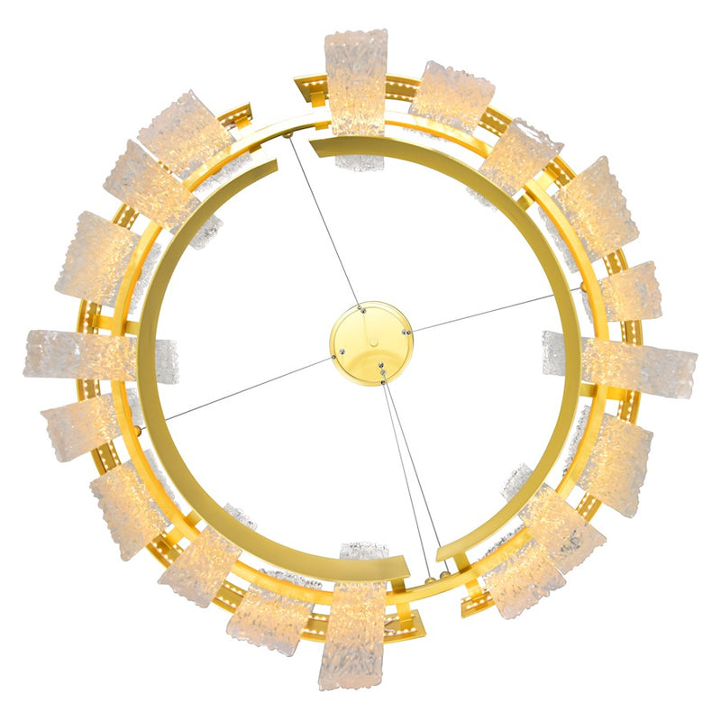 CWI Lighting Guadiana 24" Chandelier, Satin Gold/Clear