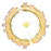 CWI Lighting Guadiana 24" Chandelier, Satin Gold/Clear