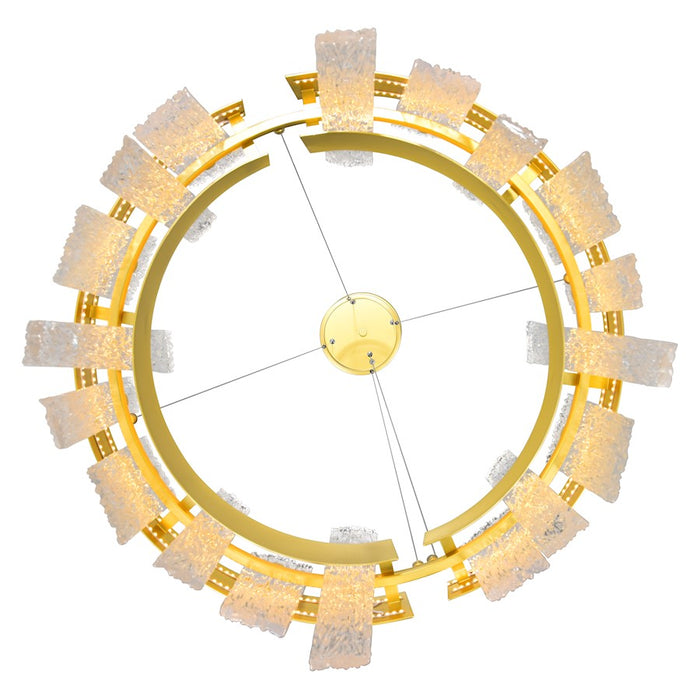 CWI Lighting Guadiana 24" Chandelier, Satin Gold/Clear