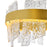 CWI Lighting Guadiana 24" Chandelier, Satin Gold/Clear