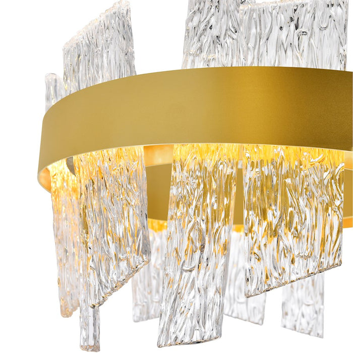 CWI Lighting Guadiana 24" Chandelier, Satin Gold/Clear
