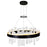 CWI Lighting Guadiana 32" Chandelier, Black/Satin Gold/Clear