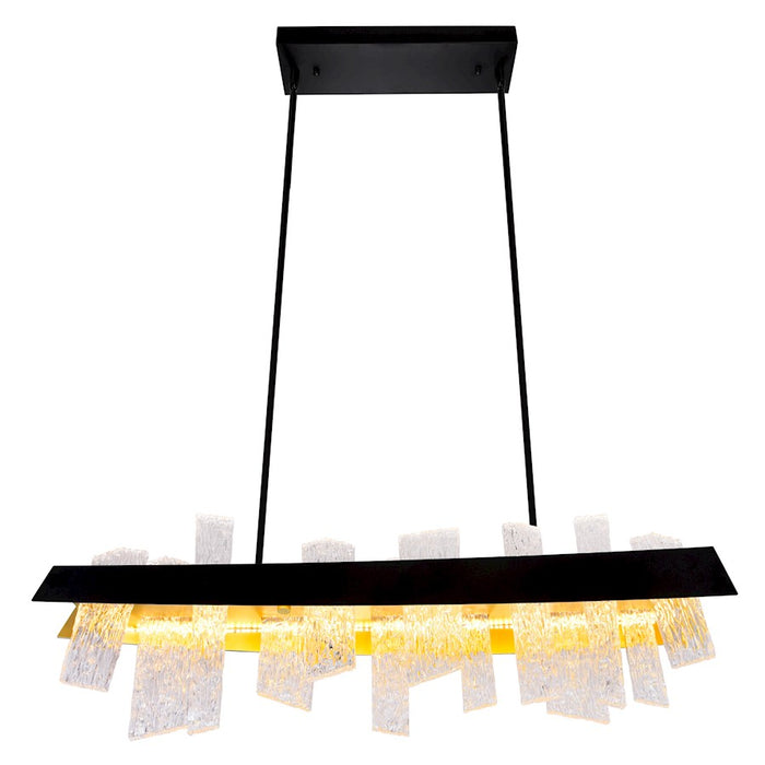 CWI Lighting Guadiana 39" Chandelier, Black/Satin Gold/Clear