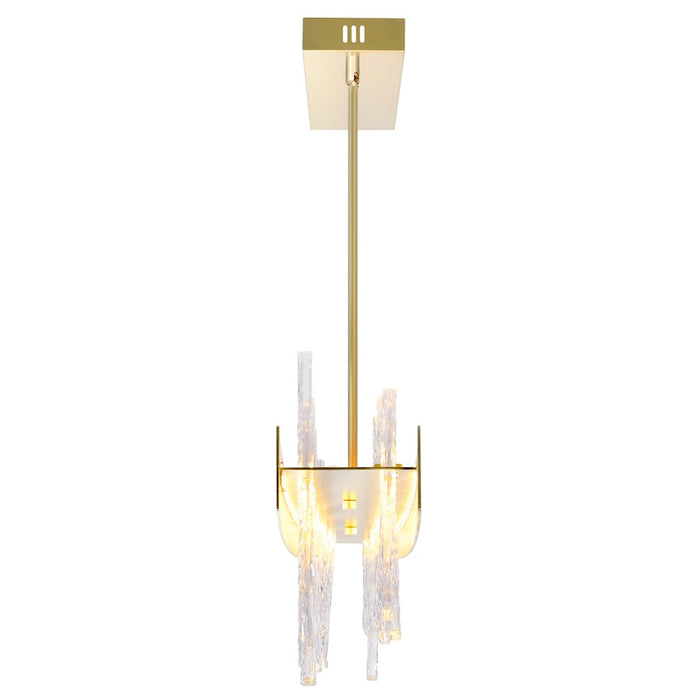 CWI Lighting Guadiana 39" Chandelier, Satin Gold/Clear