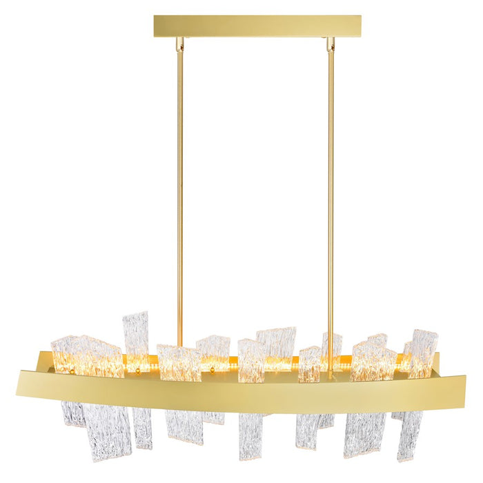 CWI Lighting Guadiana 39" Chandelier, Satin Gold/Clear