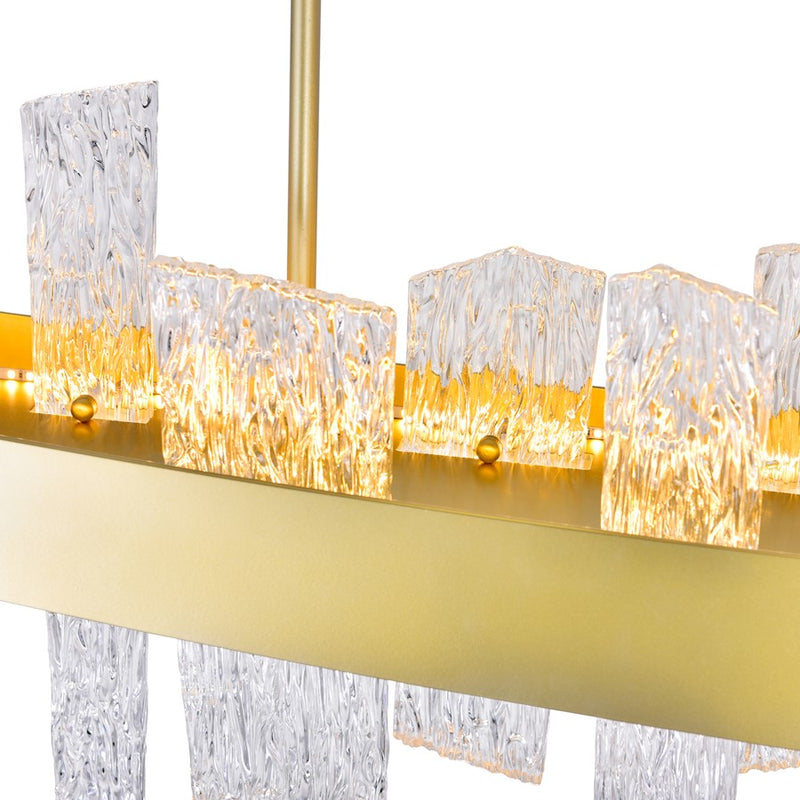 CWI Lighting Guadiana 39" Chandelier, Satin Gold/Clear