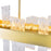 CWI Lighting Guadiana 39" Chandelier, Satin Gold/Clear