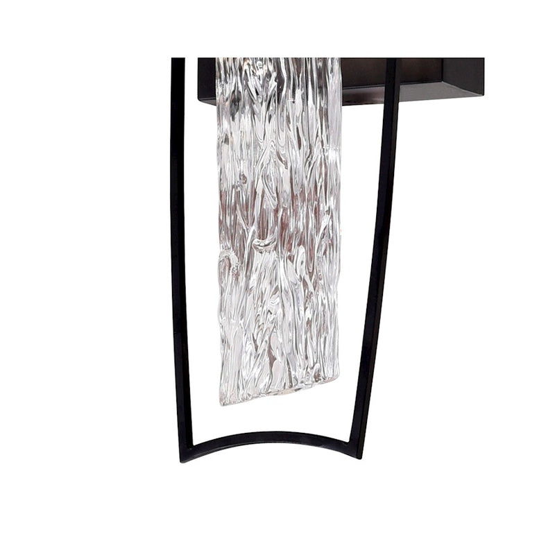 CWI Lighting Guadiana Wall Light, Black/Satin Gold/Clear