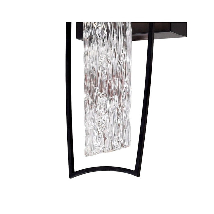 CWI Lighting Guadiana Wall Light, Black/Satin Gold/Clear