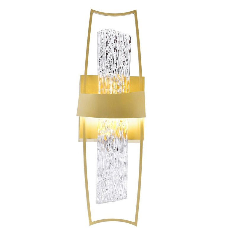 CWI Lighting Guadiana 5" Wall Light, Satin Gold/Clear