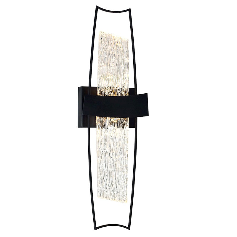 CWI Lighting Guadiana Wall Light, Black/Clear