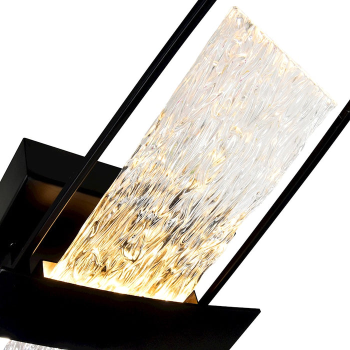 CWI Lighting Guadiana Wall Light, Black/Clear
