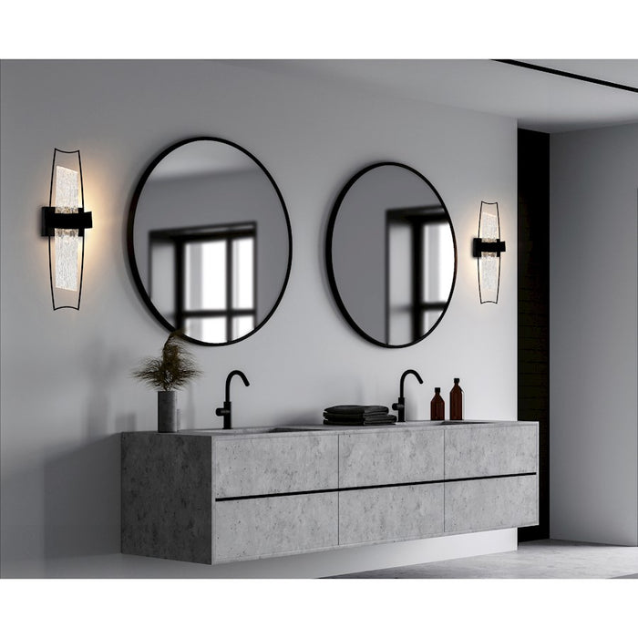 CWI Lighting Guadiana Wall Light, Black/Clear