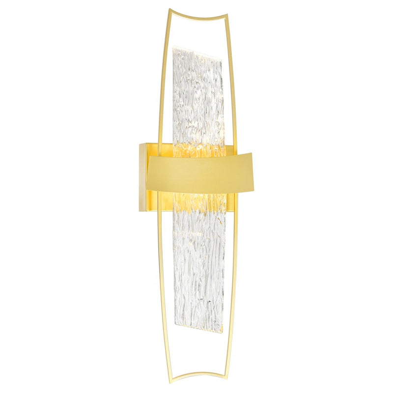 CWI Lighting Guadiana 8" Wall Light, Satin Gold/Clear