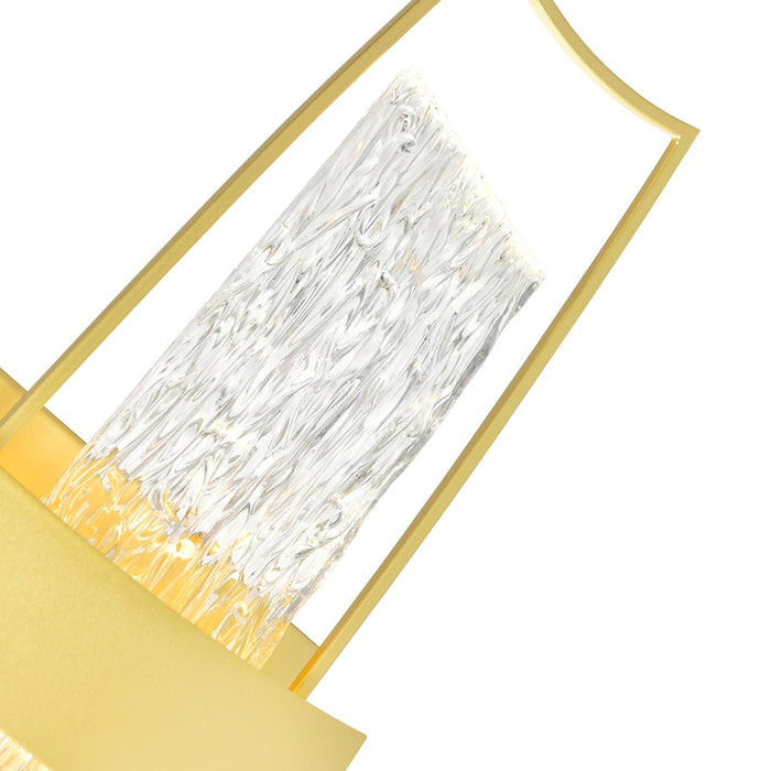 CWI Lighting Guadiana 8" Wall Light, Satin Gold/Clear