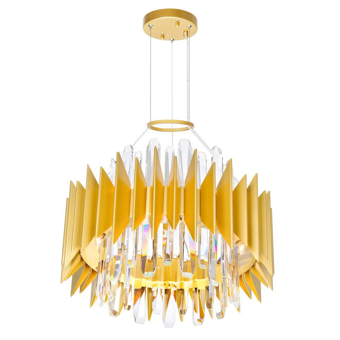 CWI Lighting Cityscape 12 Light Chandelier, Satin Gold