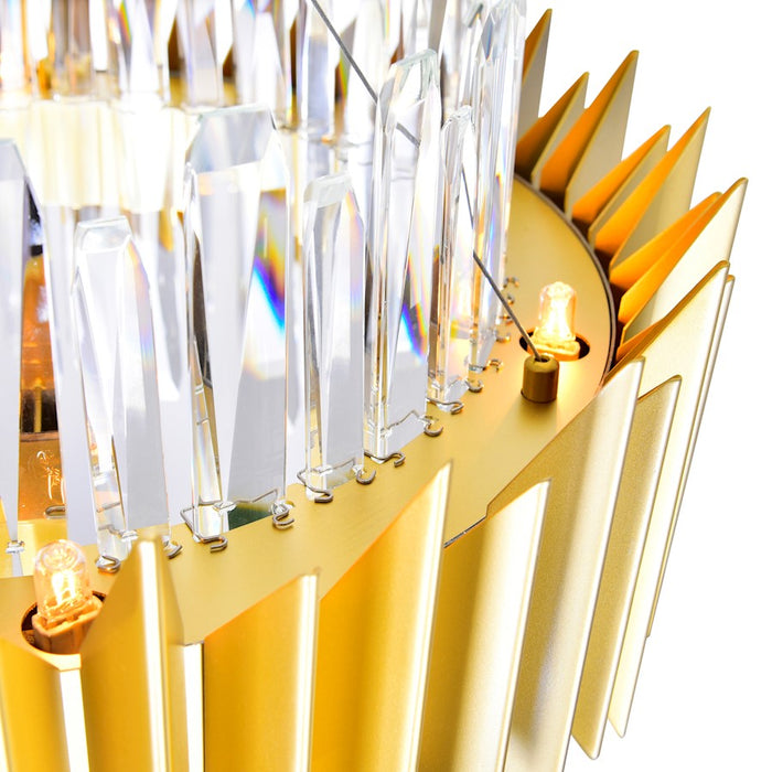CWI Lighting Cityscape 12 Light Chandelier, Satin Gold