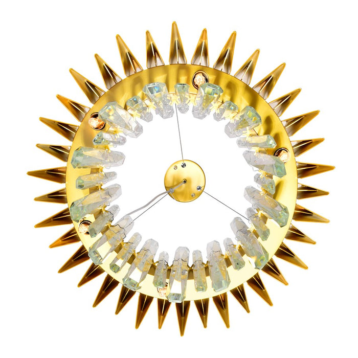 CWI Lighting Cityscape 12 Light Chandelier, Satin Gold