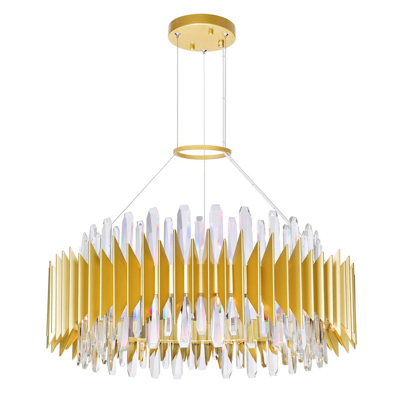 CWI Lighting Cityscape 18 Light Chandelier, Satin Gold