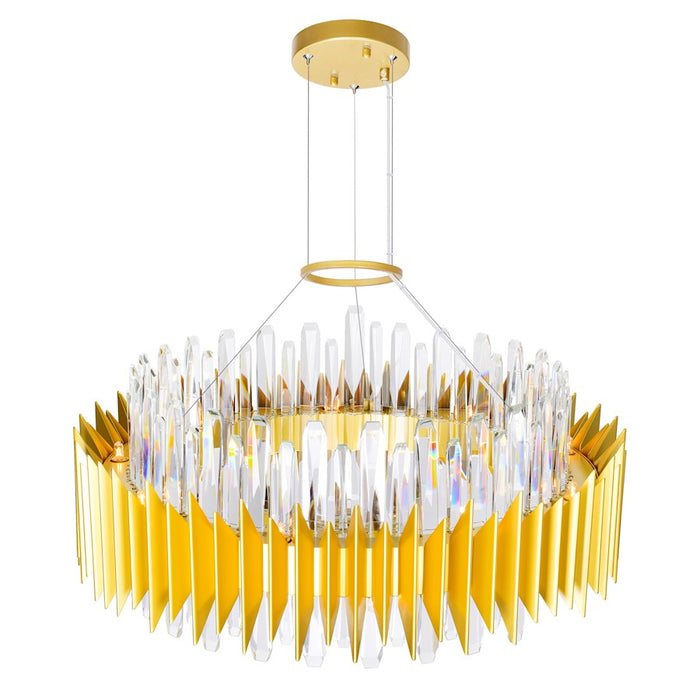 CWI Lighting Cityscape 18 Light Chandelier, Satin Gold