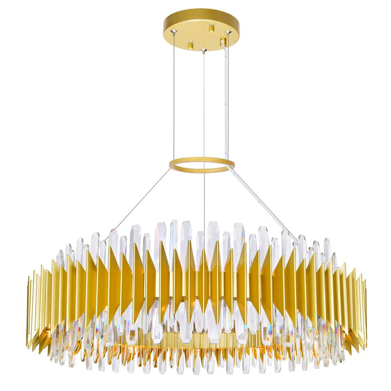 CWI Lighting Cityscape 24 Light Chandelier, Satin Gold