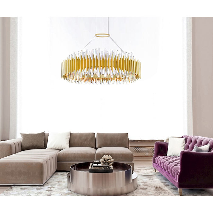 CWI Lighting Cityscape 24 Light Chandelier, Satin Gold