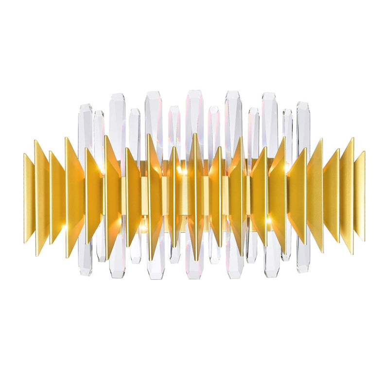 CWI Lighting Cityscape 7 Light Wall Sconce, Satin Gold
