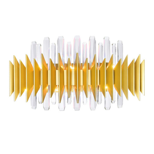 CWI Lighting Cityscape 7 Light Wall Sconce, Satin Gold - 1247W24-7-602