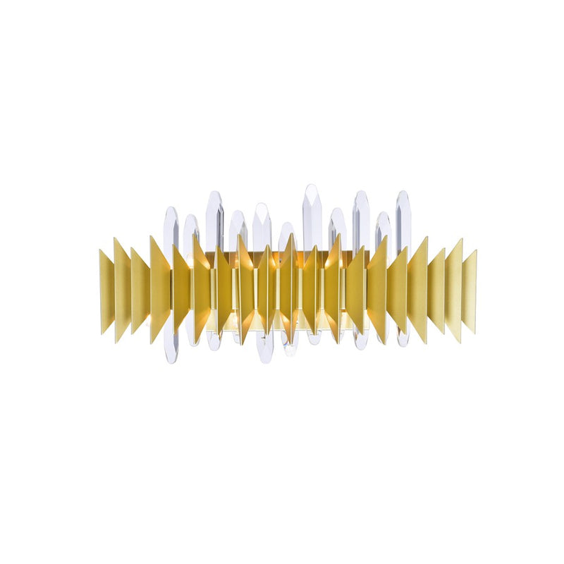 CWI Lighting Cityscape 7 Light Wall Sconce, Satin Gold