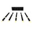 CWI Lighting Flute 22" Chandelier, Black