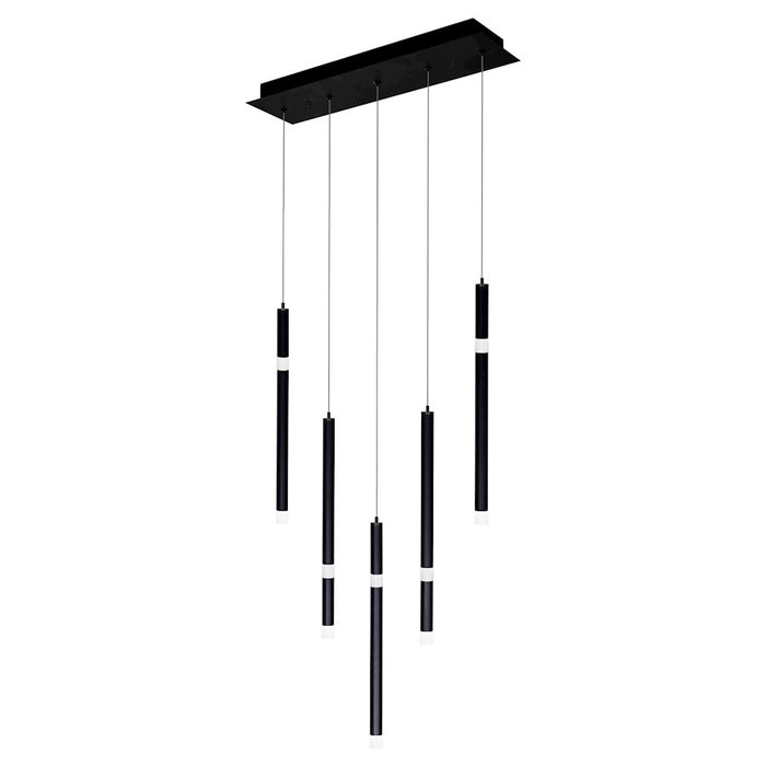 CWI Lighting Flute 22" Chandelier, Black