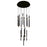 CWI Lighting Flute 24" Chandelier, Black - 1262P24-16-101