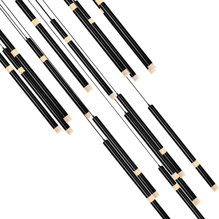 CWI Lighting Flute 24" Chandelier, Black