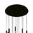 CWI Lighting Flute 24" Chandelier, Black