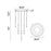 CWI Lighting Flute 24" Chandelier, Black