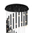 CWI Lighting Flute 30" Chandelier, Black