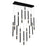 CWI Lighting Flute 32" Chandelier, Black