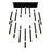 CWI Lighting Flute 32" Chandelier, Black