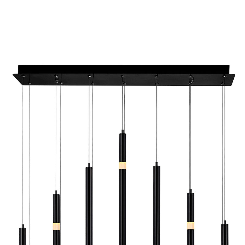 CWI Lighting Flute 32" Chandelier, Black
