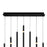 CWI Lighting Flute 32" Chandelier, Black