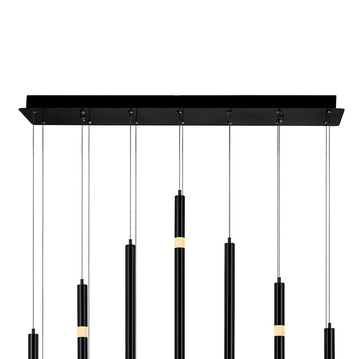 CWI Lighting Flute 32" Chandelier, Black
