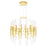 CWI Lighting Croissant 24 Light Chandelier, Satin Gold/Clear